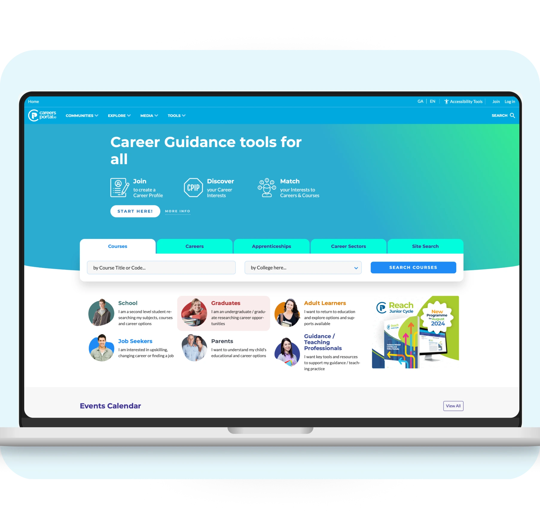 Careers Portal — careers guidance platform mockup