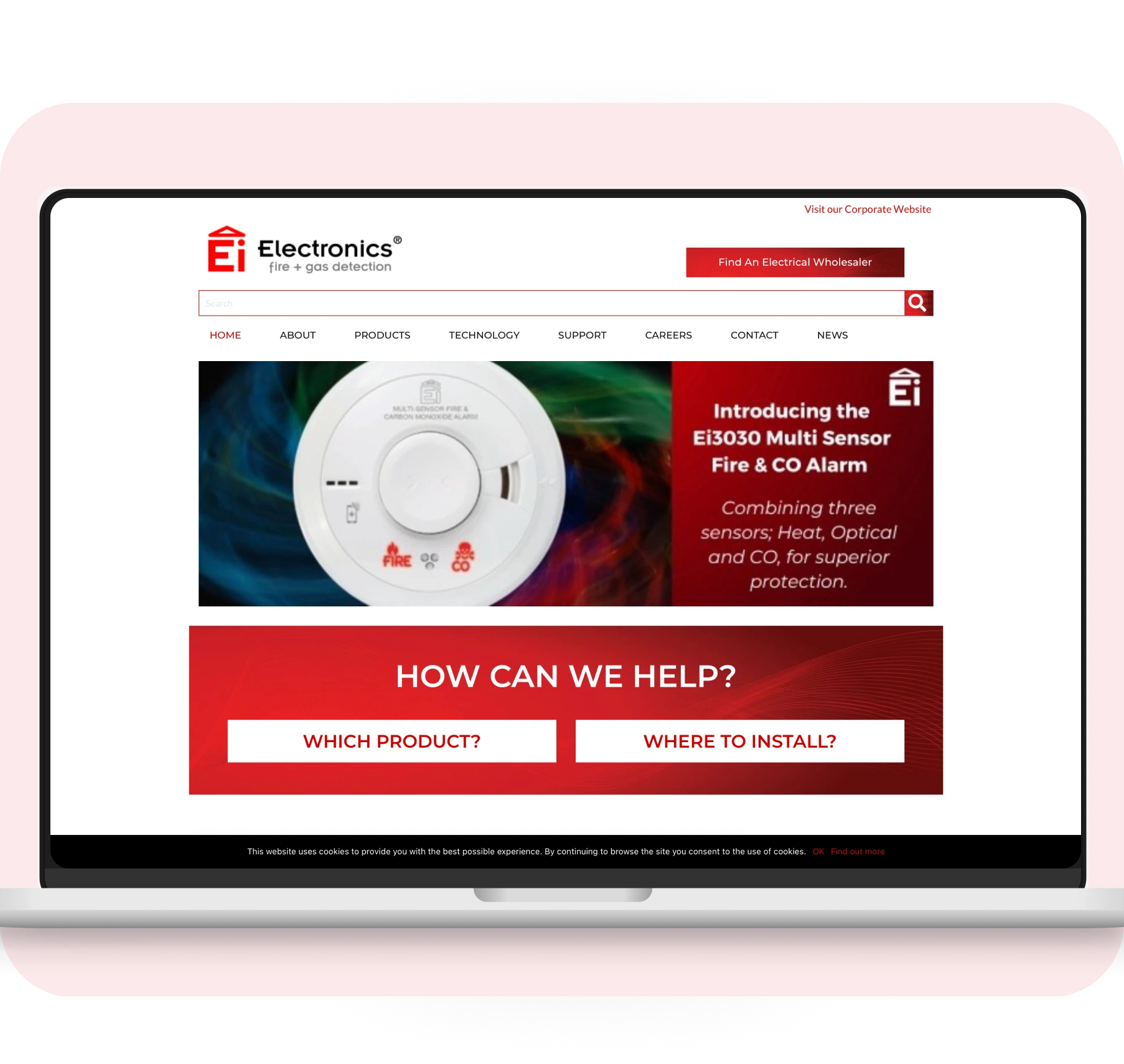 EI Electronics — AudioLINK app prototype across laptop and phone