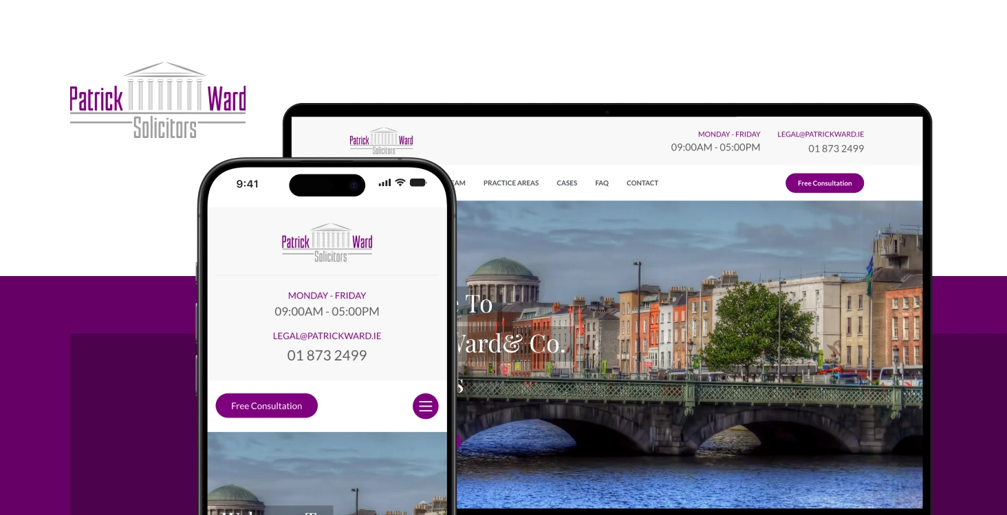 Patrick Ward Solicitors — case study preview